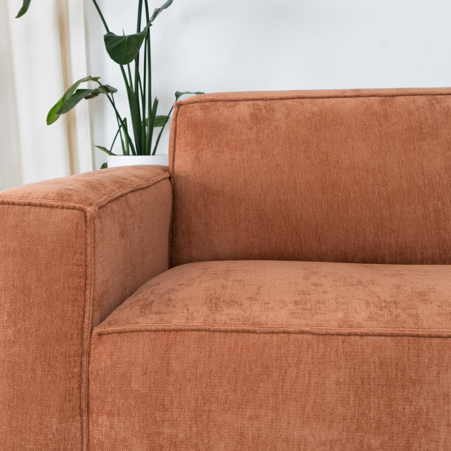 3-zitsbank Kansas terracotta polyester