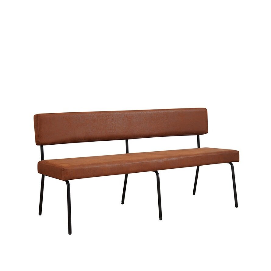 Eetkamerbank Espen cognac eco-leer 160 cm