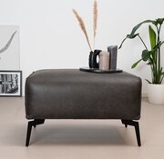 Bronx71 Hocker Vegas antraciet eco-leer