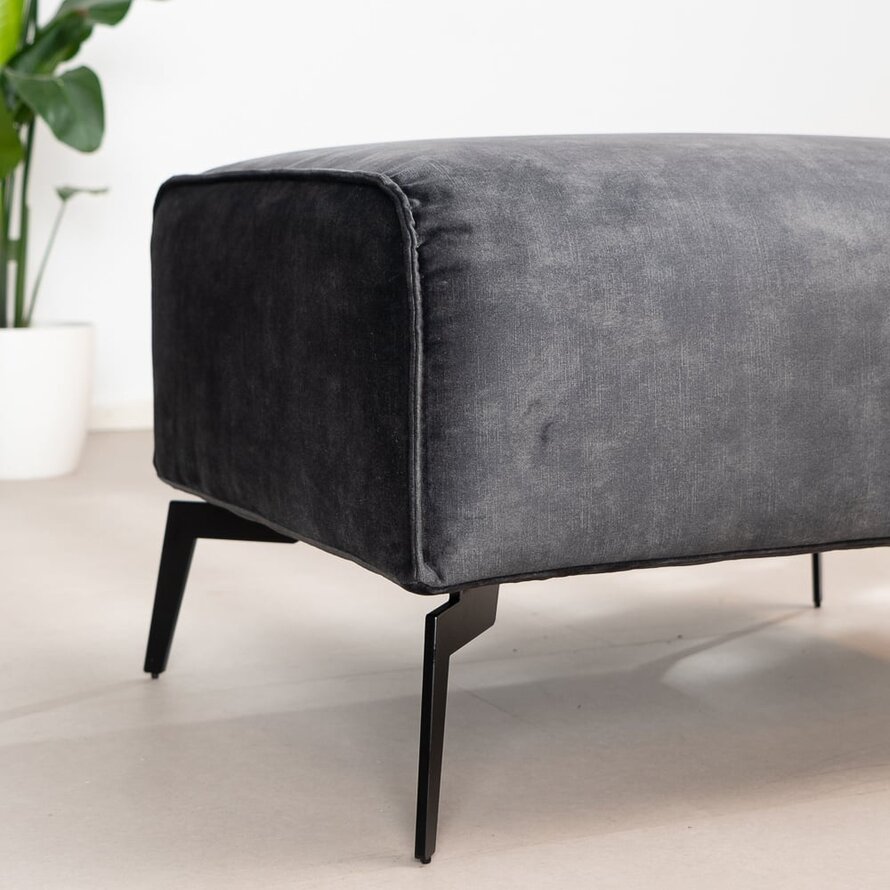 Hocker Vegas antraciet velvet