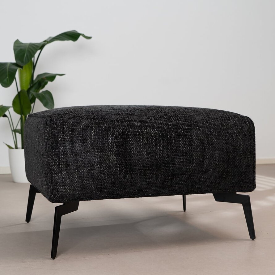 Hocker Vegas zwart chenille