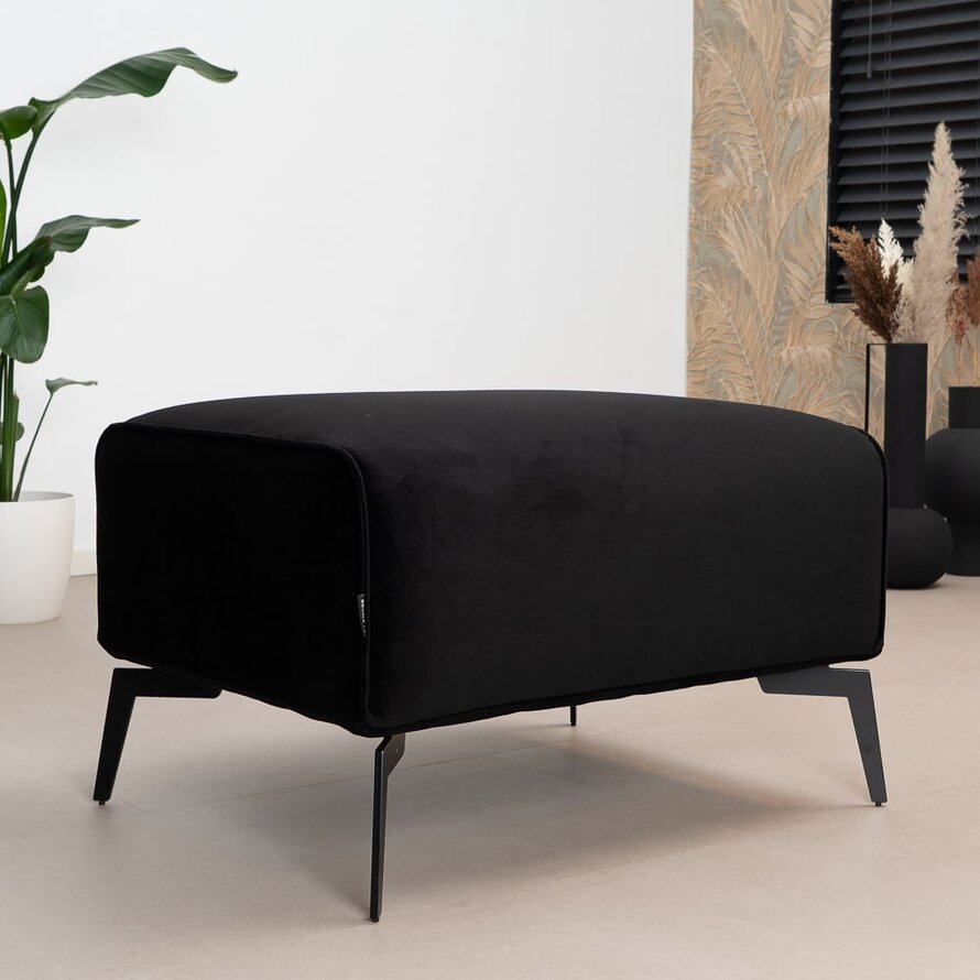 Hocker Vegas zwart velvet