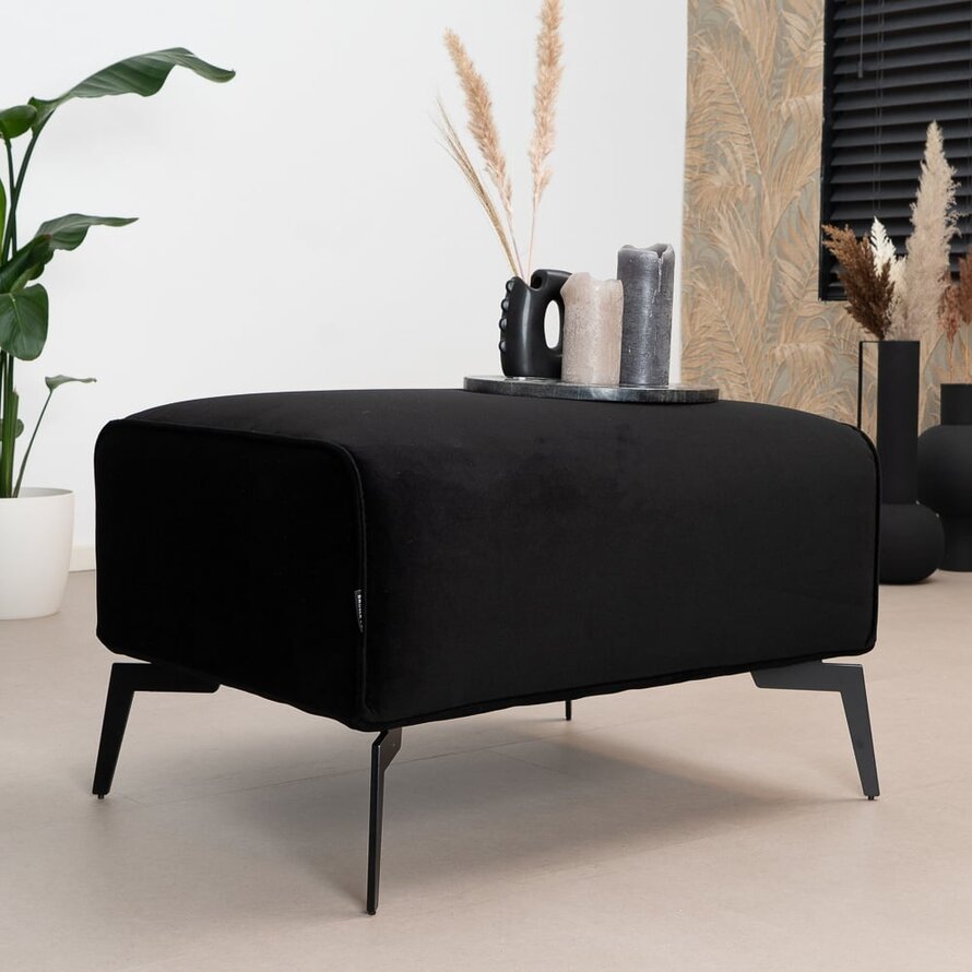 Hocker Vegas zwart velvet