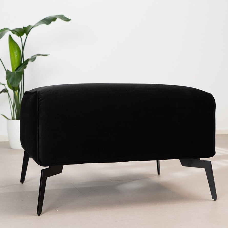 Hocker Vegas zwart velvet