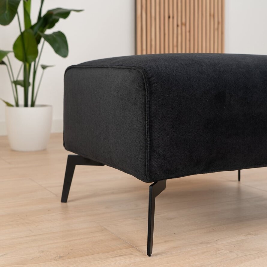 Hocker Vegas zwart polyester