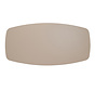 Tafelblad Otis Deens ovaal melamine beige 240 x 120 cm