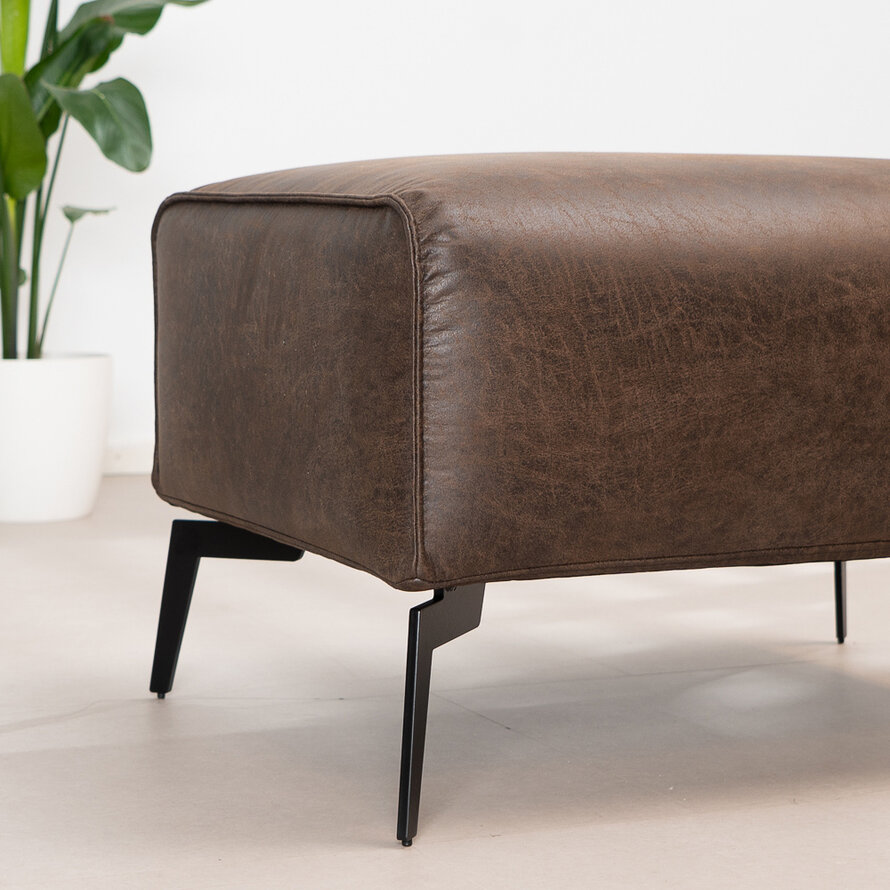 Hocker Vegas bruin eco-leer