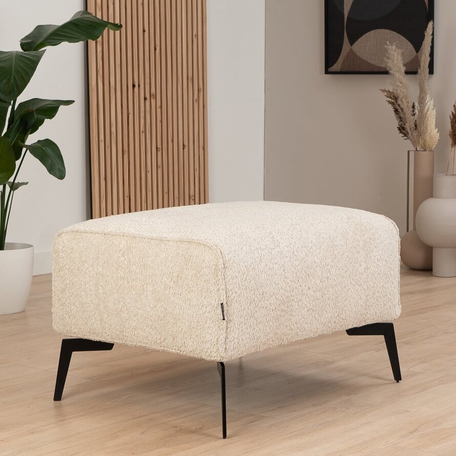 Hocker Vegas beige bouclé