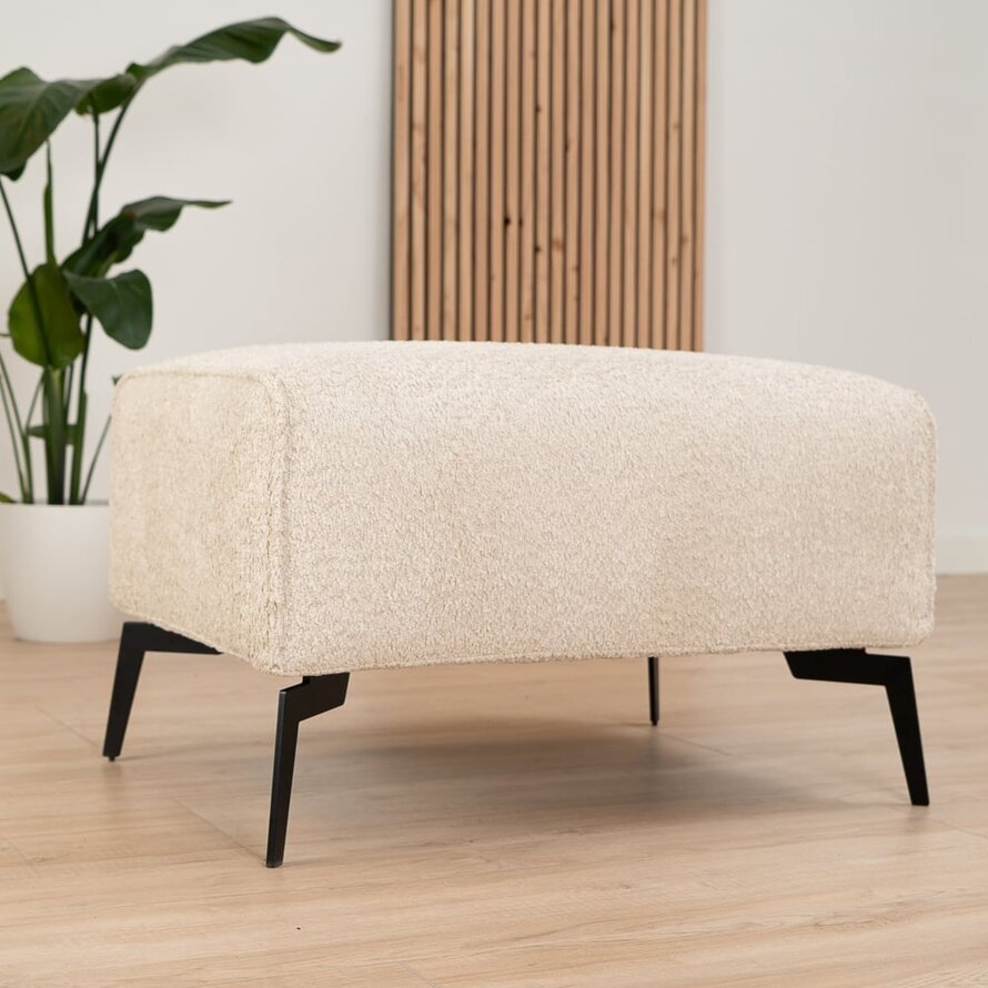 Hocker Vegas beige bouclé