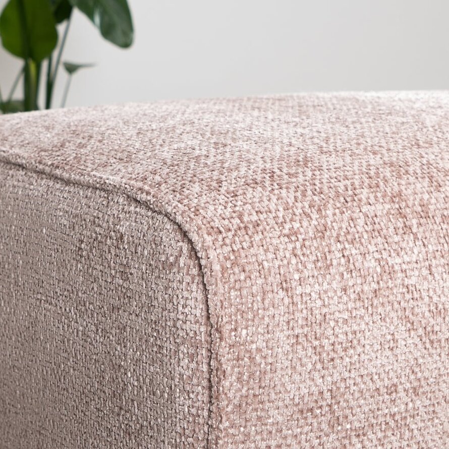 Hocker Vegas roze chenille