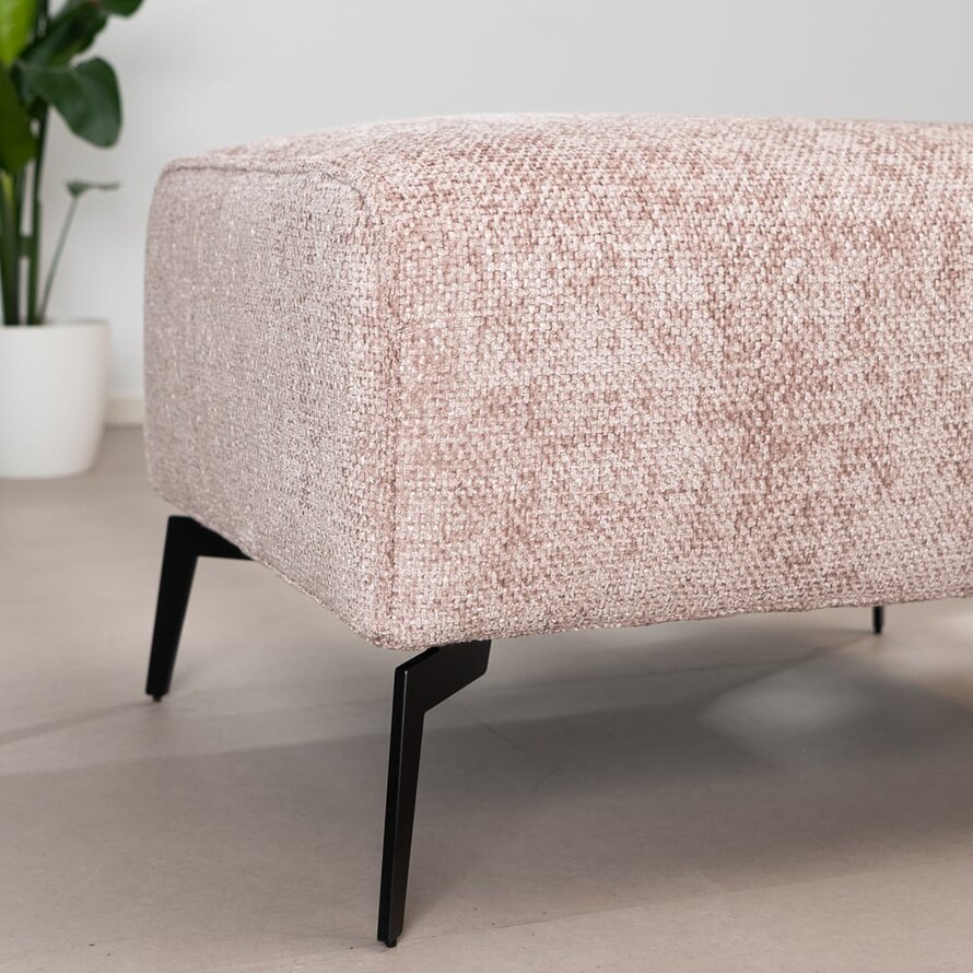Hocker Vegas roze chenille