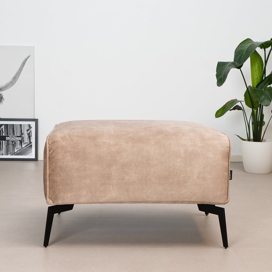Hocker Vegas taupe velvet