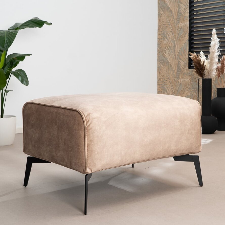 Hocker Vegas taupe velvet