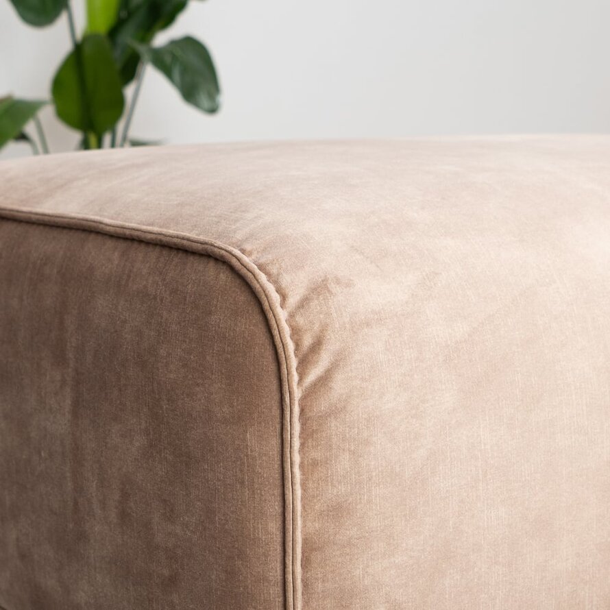 Hocker Vegas taupe velvet