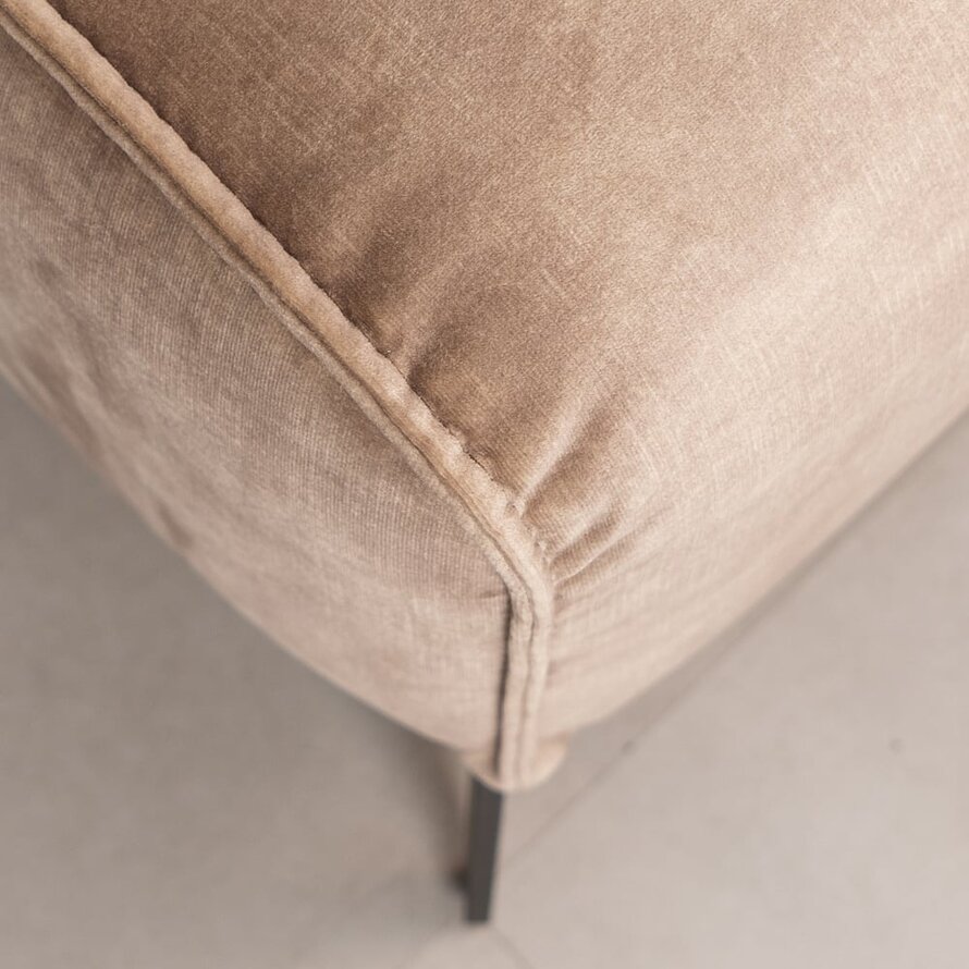 Hocker Vegas taupe velvet