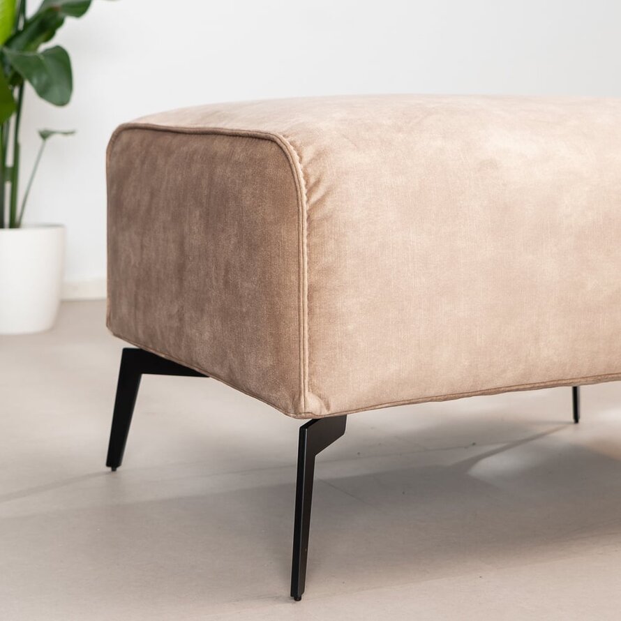 Hocker Vegas taupe velvet