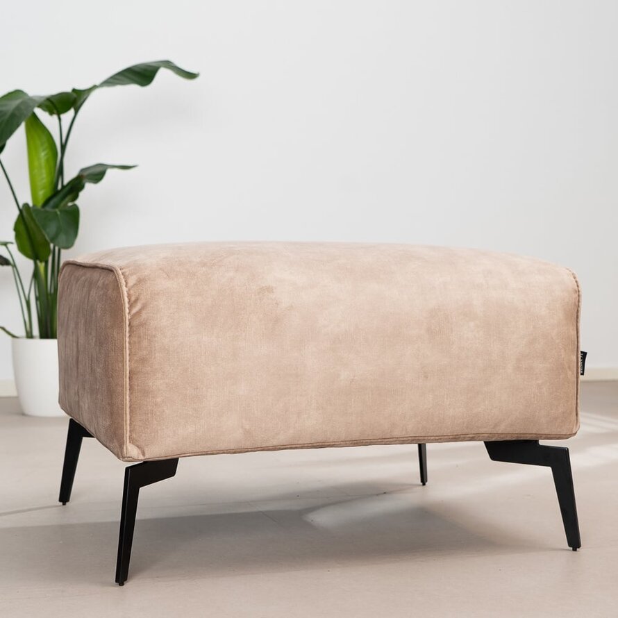 Hocker Vegas taupe velvet