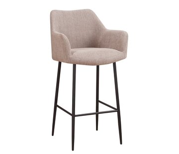 Bronx71 Barkruk Niklas taupe gerecycled polyester 78 cm