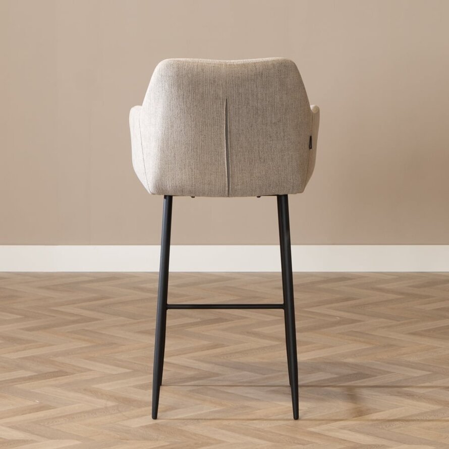 Barkruk Niklas taupe gerecycled polyester 78 cm