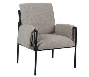 Bronx71 Fauteuil Urban linnen taupe