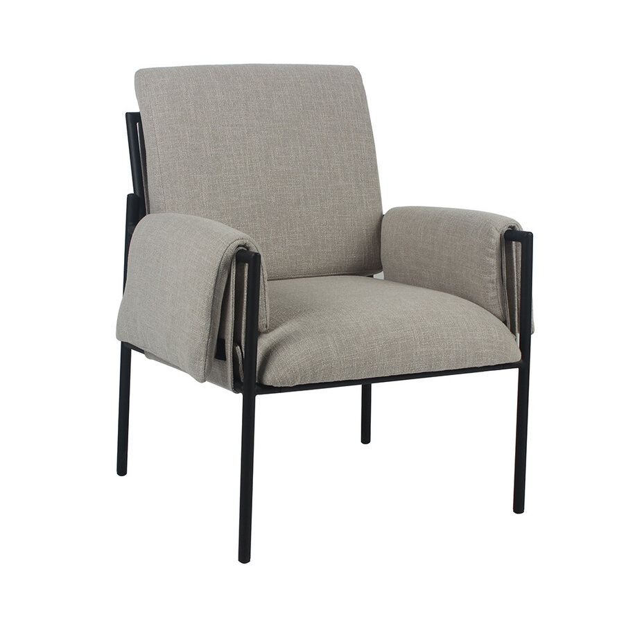 Fauteuil Urban linnen taupe