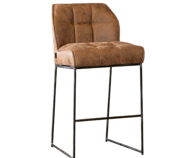 Bronx71 Barkruk Abel cognac microvezel 82 cm
