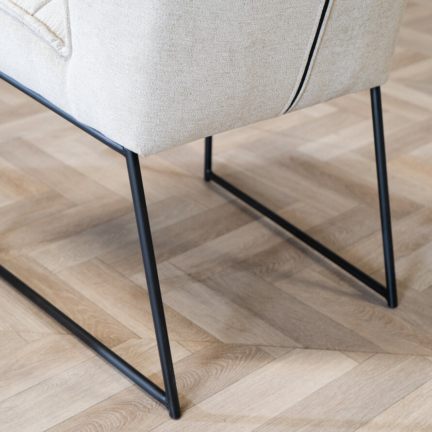 Stoel Jelle taupe polyester