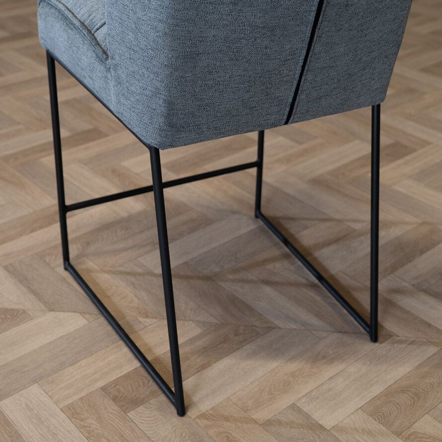 Barkruk Jelle antraciet polyester 70 cm