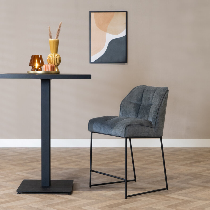 Barkruk Jelle antraciet polyester 70 cm