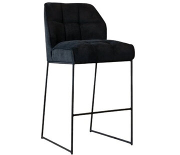 Bronx71 Barkruk Jelle zwart polyester 82 cm