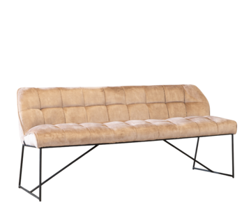 Bronx71 Eetkamerbank Janna taupe velvet 185 cm