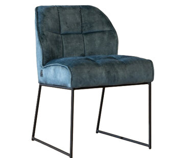 Bronx71 Stoel Janna blauw velvet