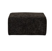 Bronx71 Hocker Memphis zwart chenille stof