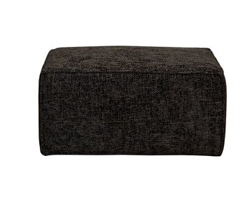 Bronx71 Hocker Memphis zwart chenille stof