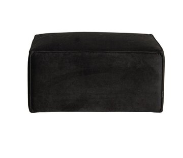 Bronx71 Hocker Memphis zwart velvet