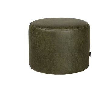 Bronx71 Poef/Hocker Kyla olijfgroen eco-leer