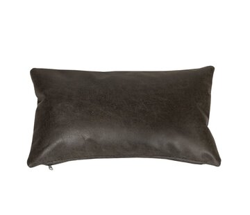 Bronx71 Kussen Kyla eco-leer antraciet 25 x 45 cm