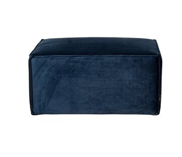 Bronx71 Hocker Memphis donkerblauw velvet