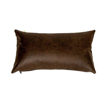 Bronx71 Kussen Kyla eco-leer bruin 25 x 45 cm