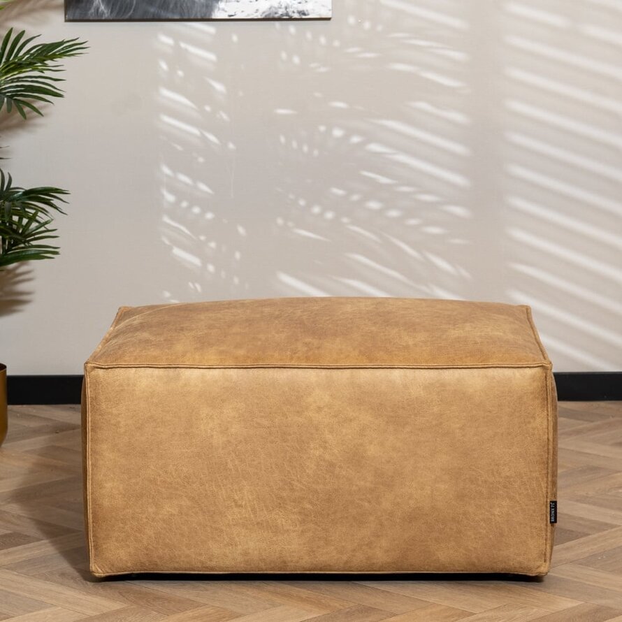 Hocker Memphis beige eco-leer