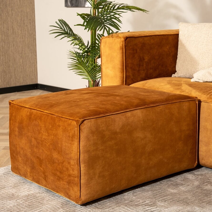 Hocker Memphis beige eco-leer