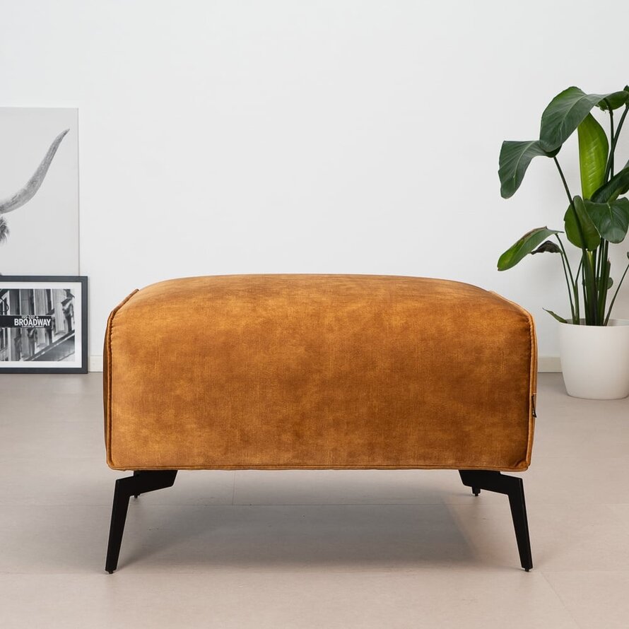 Hocker Vegas okergeel velvet