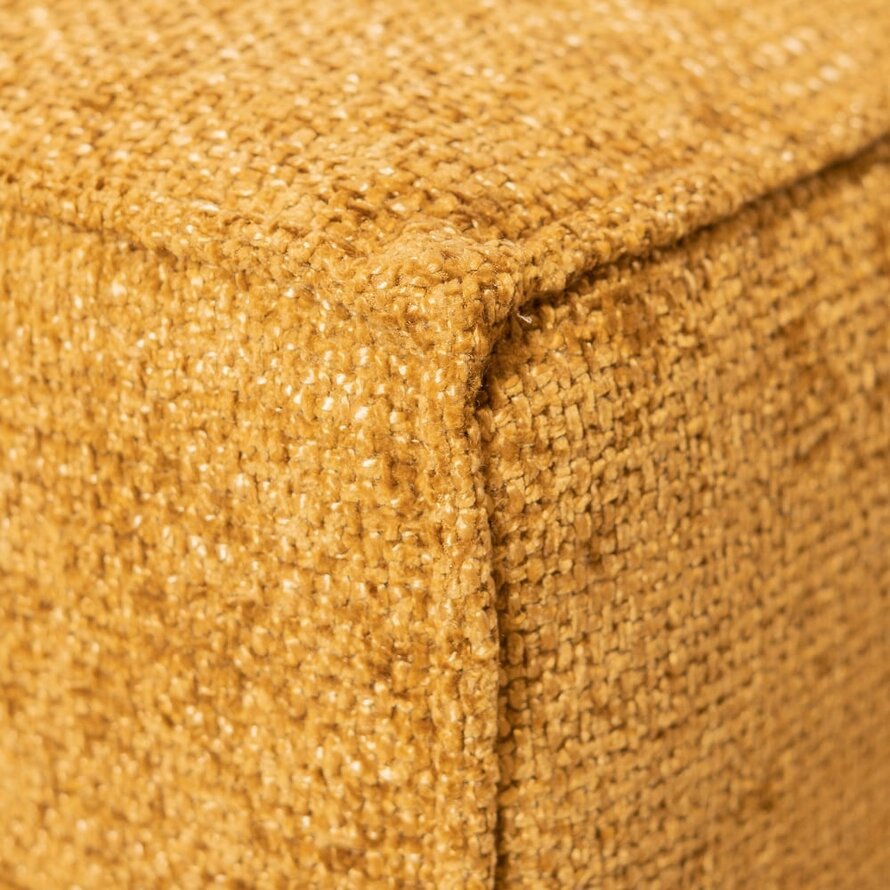 Hocker Memphis okergeel chenille stof