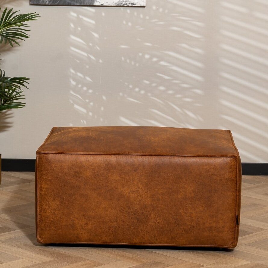 Hocker Memphis cognac eco-leer