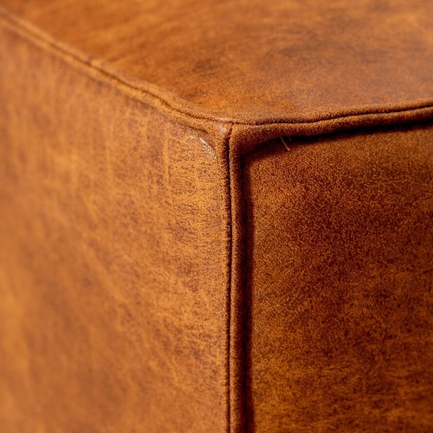 Hocker Memphis cognac eco-leer