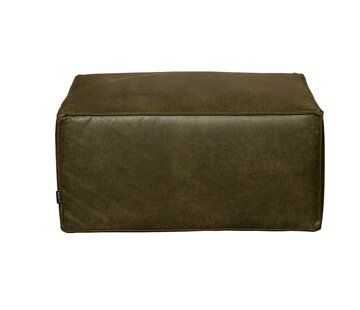 Bronx71 Hocker Memphis olijfgroen eco-leer