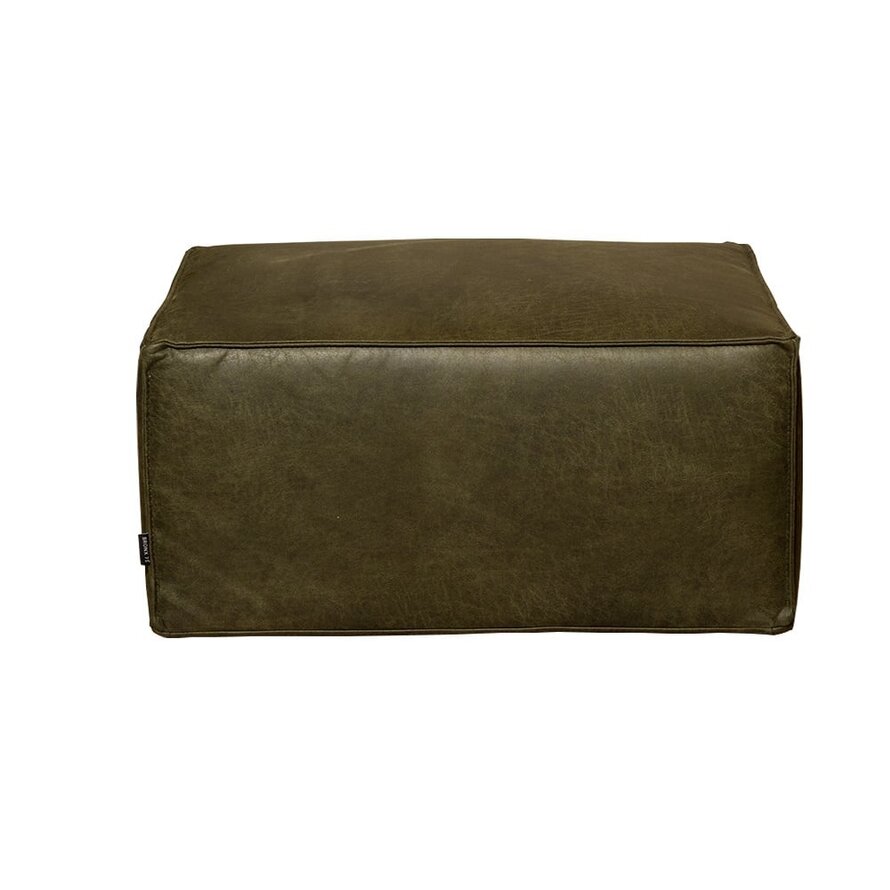 Hocker Memphis olijfgroen eco-leer