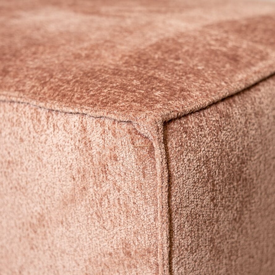 Hocker Memphis roze chenille stof - Feel me