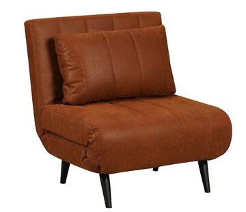 Bronx71 Slaapfauteuil Hanna cognac eco-leer
