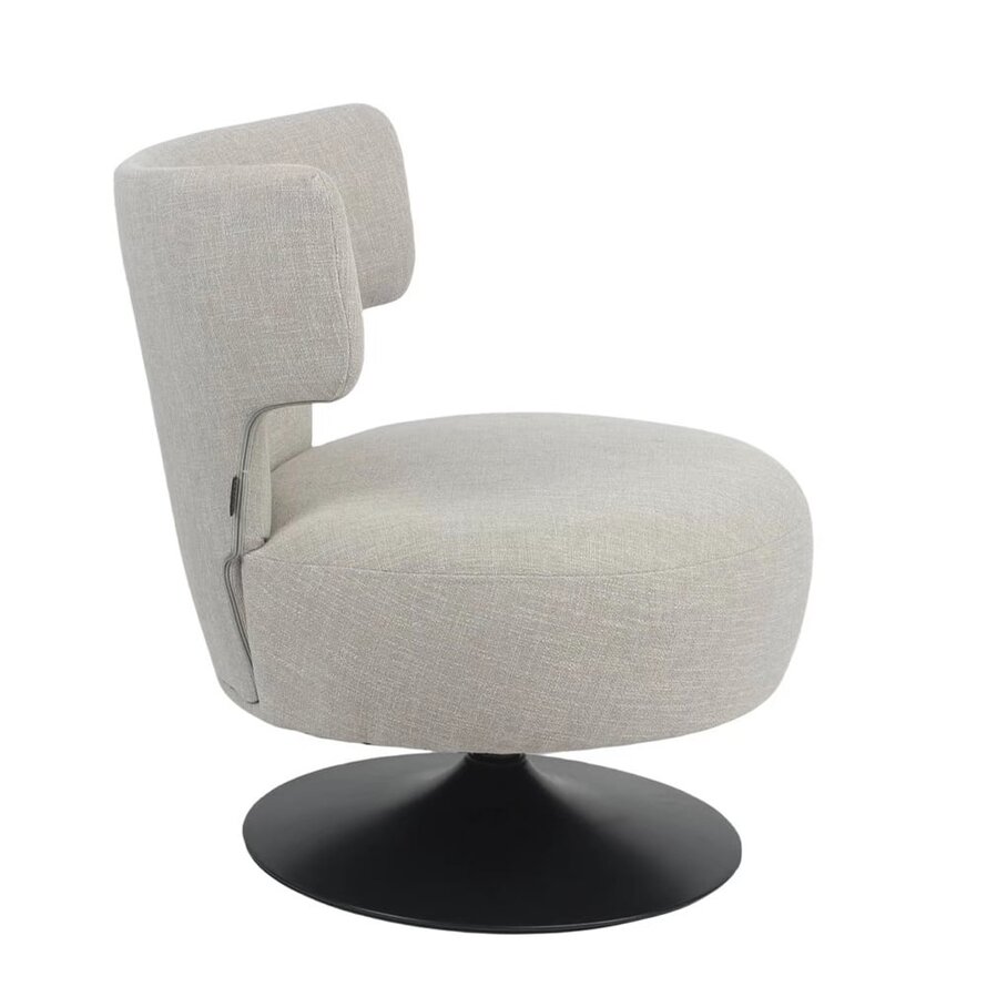 Fauteuil Metro draaibaar linnen taupe